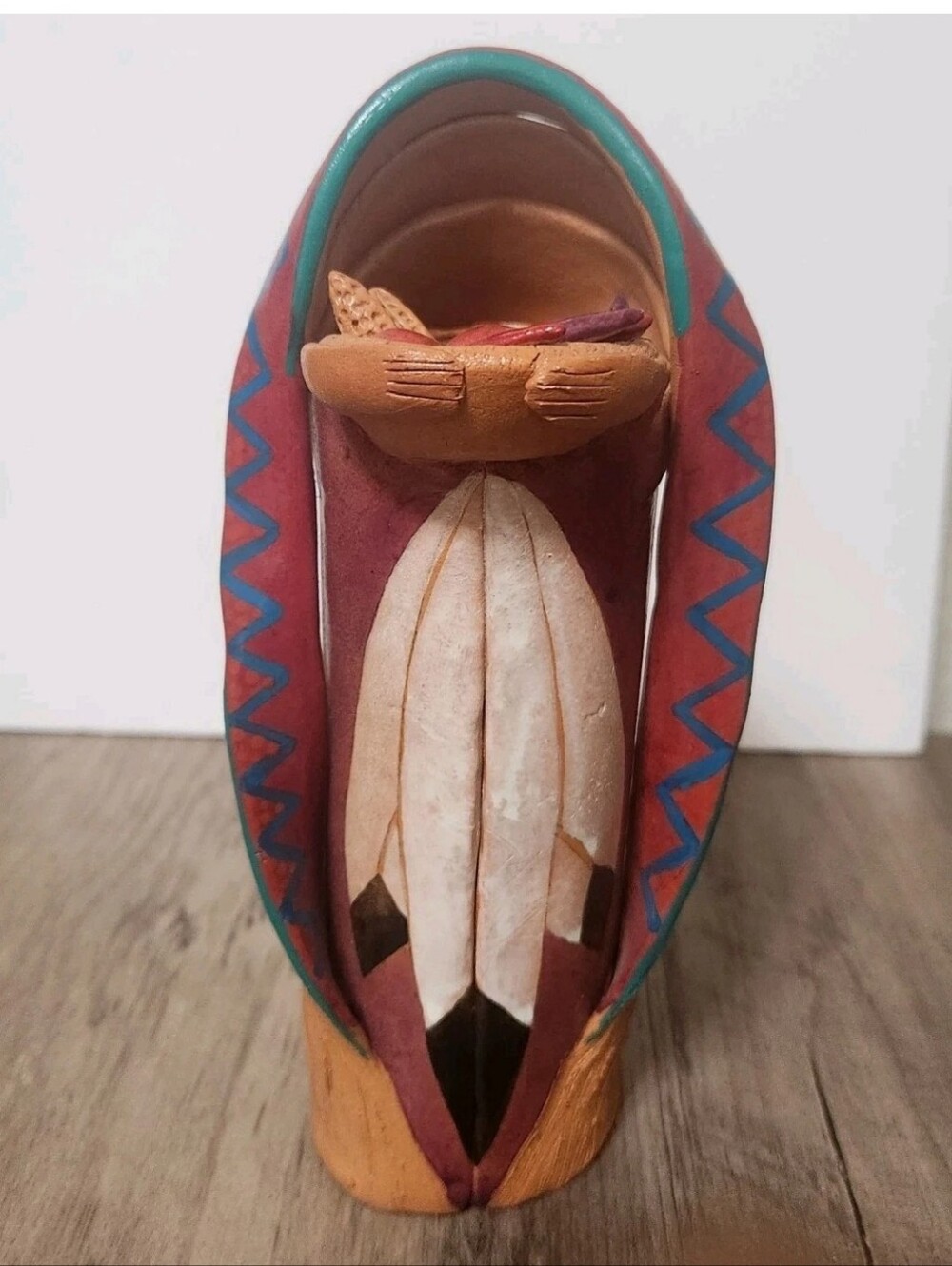 Christopher Gamez Signed Pottery Figurine "Spirit Of Mother" Southwest Native